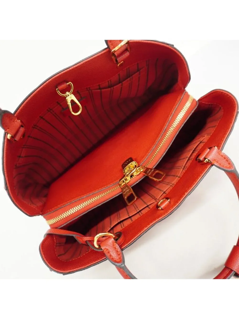 Louis Vuitton Handbag Monogram Empreinte Montaigne MM Cerise 2-Way Bag